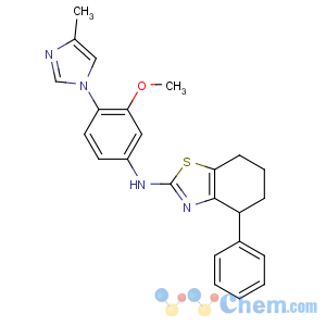 CAS No:1172637-87-4 N-[3-methoxy-4-(4-methylimidazol-1-yl)phenyl]-4-phenyl-4,5,6,<br />7-tetrahydro-1,3-benzothiazol-2-amine