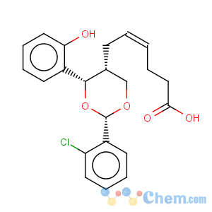 CAS No:117621-64-4 4-Hexenoic acid,6-[(2R,4R,5S)-2-(2-chlorophenyl)-4-(2-hydroxyphenyl)-1,3-dioxan-5-yl]-,(4Z)-rel-
