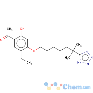 CAS No:117690-79-6 Ethanone,1-[5-ethyl-2-hydroxy-4-[[6-methyl-6-(2H-tetrazol-5-yl)heptyl]oxy]phenyl]-