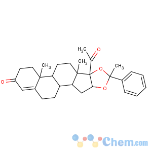 CAS No:1179-87-9 Pregn-4-ene-3,20-dione,16,17-[(1-phenylethylidene)bis(oxy)]-, (16a)- (9CI)