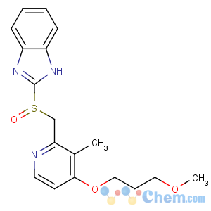 CAS No:117976-89-3 2-[[4-(3-methoxypropoxy)-3-methylpyridin-2-yl]methylsulfinyl]-1H-<br />benzimidazole