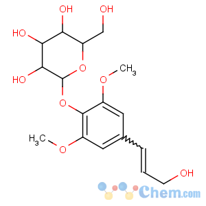 CAS No:118-34-3 (2R,3S,4S,5R,6S)-2-(hydroxymethyl)-6-[4-[(E)-3-hydroxyprop-1-enyl]-2,<br />6-dimethoxyphenoxy]oxane-3,4,5-triol