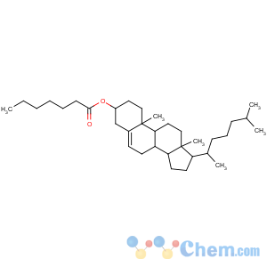 CAS No:1182-07-6 [(3S,8S,9S,10R,13R,14S,17R)-10,<br />13-dimethyl-17-[(2R)-6-methylheptan-2-yl]-2,3,4,7,8,9,11,12,14,15,16,<br />17-dodecahydro-1H-cyclopenta[a]phenanthren-3-yl] heptanoate