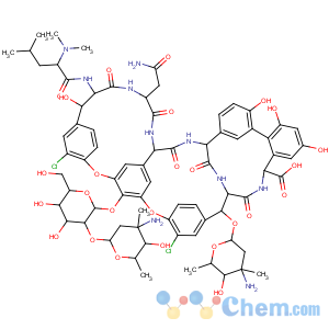 CAS No:118373-83-4 Vancomycin,22-O-(3-amino-2,3,6-trideoxy-3-C-methyl-a-L-arabino-hexopyranosyl)-56-methyl- (9CI)