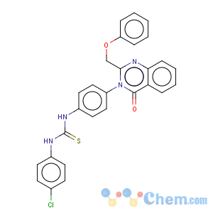 CAS No:118526-00-4 Thiourea,N-(4-chlorophenyl)-N'-[4-[4-oxo-2-(phenoxymethyl)-3(4H)-quinazolinyl]phenyl]-