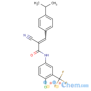 CAS No:1186653-04-2 (E)-N-[4-chloro-3-(trifluoromethyl)phenyl]-2-cyano-3-(4-propan-2-<br />ylphenyl)prop-2-enamide