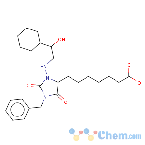 CAS No:118675-50-6 4-Imidazolidineheptanoicacid, 3-[(2-cyclohexyl-2-hydroxyethyl)amino]-2,5-dioxo-1-(phenylmethyl)-