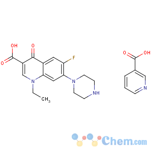 CAS No:118803-81-9 1-ethyl-6-fluoro-4-oxo-7-piperazin-1-ylquinoline-3-carboxylic<br />acid