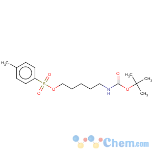 CAS No:118811-34-0 Carbamic acid,[5-[[(4-methylphenyl)sulfonyl]oxy]pentyl]-, 1,1-dimethylethyl ester (9CI)