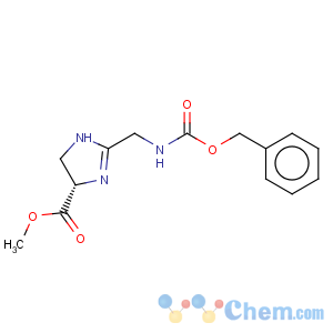 CAS No:119140-50-0 1H-Imidazole-4-carboxylicacid, 4,5-dihydro-2-[[[(phenylmethoxy)carbonyl]amino]methyl]-, methyl ester,(S)- (9CI)