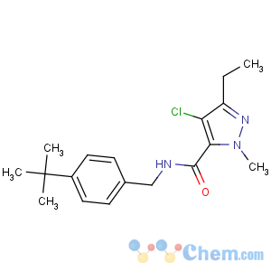 CAS No:119168-77-3 N-[(4-tert-butylphenyl)methyl]-4-chloro-5-ethyl-2-methylpyrazole-3-<br />carboxamide