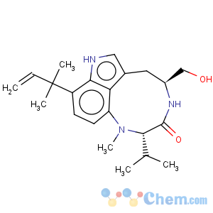 CAS No:119375-01-8 3H-Pyrrolo[4,3,2-gh]-1,4-benzodiazonin-3-one,9-(1,1-dimethyl-2-propenyl)-1,2,4,5,6,8-hexahydro-5-(hydroxymethyl)-1-methyl-2-(1-methylethyl)-,(2S,5S)- (9CI)