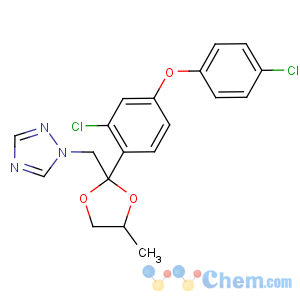 CAS No:119446-68-3 1-[[2-[2-chloro-4-(4-chlorophenoxy)phenyl]-4-methyl-1,<br />3-dioxolan-2-yl]methyl]-1,2,4-triazole