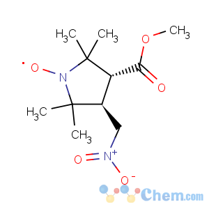 CAS No:119580-75-5 1-Pyrrolidinyloxy,3-(methoxycarbonyl)-2,2,5,5-tetramethyl-4-(nitromethyl)-, (3R,4S)-rel- (9CI)