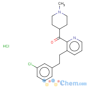 CAS No:119770-60-4 (1-Methyl-4-piperidinyl)[3-[2-(3-chlorophenyl)ethyl]pyridinyl]methanone hydrochloride