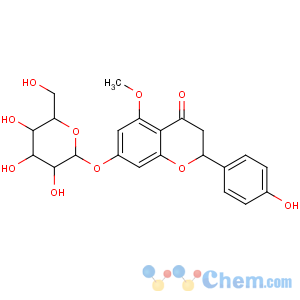 CAS No:12020-66-5 (2S)-2-(4-hydroxyphenyl)-5-methoxy-7-[(2S,3R,4S,5S,6R)-3,4,<br />5-trihydroxy-6-(hydroxymethyl)oxan-2-yl]oxy-2,3-dihydrochromen-4-one