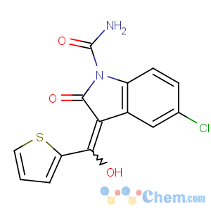 CAS No:120210-48-2 (3Z)-5-chloro-3-[hydroxy(thiophen-2-yl)methylidene]-2-oxoindole-1-<br />carboxamide