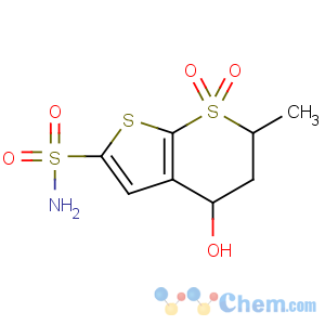 CAS No:120279-26-7 4-hydroxy-6-methyl-7,7-dioxo-5,6-dihydro-4H-thieno[2,<br />3-b]thiopyran-2-sulfonamide