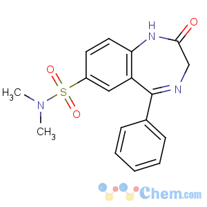 CAS No:12037-79-5 N,N-dimethyl-2-oxo-5-phenyl-1,3-dihydro-1,4-benzodiazepine-7-sulfonamide