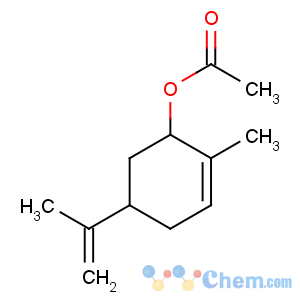 CAS No:1205-42-1 [(1R,5R)-2-methyl-5-prop-1-en-2-ylcyclohex-2-en-1-yl] acetate
