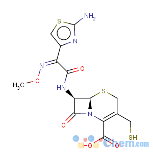 CAS No:120882-22-6 5-Thia-1-azabicyclo[4.2.0]oct-2-ene-2-carboxylicacid,7-[[(2Z)-2-(2-amino-4-thiazolyl)-2-(methoxyimino)acetyl]amino]-3-(mercaptomethyl)-8-oxo-,(6R,7R)-