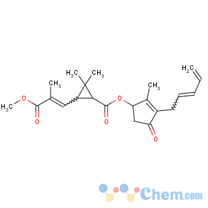 CAS No:121-29-9 Cyclopropanecarboxylicacid, 3-[(1E)-3-methoxy-2-methyl-3-oxo-1-propen-1-yl]-2,2-dimethyl-,(1S)-2-methyl-4-oxo-3-(2Z)-2,4-pentadien-1-yl-2-cyclopenten-1-yl ester,(1R,3R)-