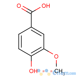 CAS No:121-34-6 4-hydroxy-3-methoxybenzoic acid