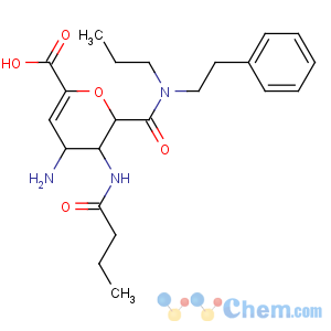 CAS No:121697-66-3 (2R,3R,<br />4S)-4-amino-3-(butanoylamino)-2-[2-phenylethyl(propyl)carbamoyl]-3,<br />4-dihydro-2H-pyran-6-carboxylic acid