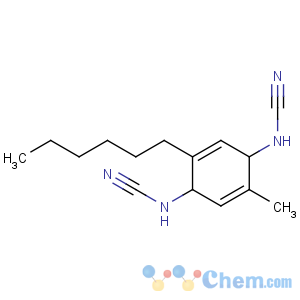 CAS No:121720-51-2 Cyanamide,(2-hexyl-5-methyl-2,5-cyclohexadiene-1,4-diylidene)bis- (9CI)