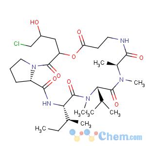 CAS No:121723-07-7 Cyclo[N-methyl-L-alanyl-b-alanyl-(4x)-5-chloro-3,5-dideoxy-D-glycero-pentonoyl-L-prolyl-L-isoleucyl-N-methyl-L-valyl]