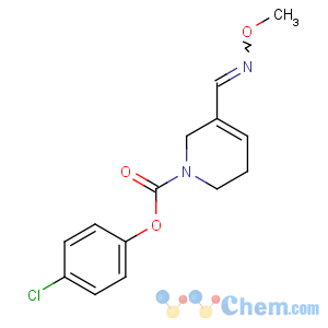 CAS No:121750-57-0 1(2H)-Pyridinecarboxylicacid, 3,6-dihydro-5-[(methoxyimino)methyl]-, 4-chlorophenyl ester