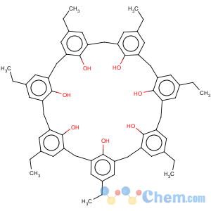 CAS No:122002-00-0 Octacyclo[37.3.1.13,7.19,13.115,19.121,25.127,31.133,37]nonatetraconta-1(43),3,5,7(49),9,11,13(48),15,17,19(47),21,23,25(46),27,29,31(45),33,35,37(44),39,41-heneicosaene-43,44,45,46,47,48,49-heptol,5,11,17,23,29,35,41-heptaethyl-