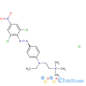 CAS No:12217-45-7 Ethanaminium,2-[[4-[2-(2,6-dichloro-4-nitrophenyl)diazenyl]phenyl]ethylamino]-N,N,N-trimethyl-,chloride (1:1)