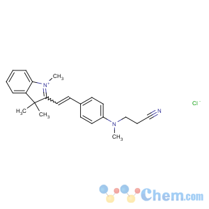 CAS No:12217-48-0 3-[N-methyl-4-[(E)-2-(1,3,<br />3-trimethylindol-1-ium-2-yl)ethenyl]anilino]propanenitrile