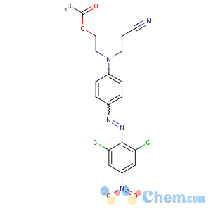 CAS No:12223-23-3 2-[N-(2-cyanoethyl)-4-[(2,<br />6-dichloro-4-nitrophenyl)diazenyl]anilino]ethyl acetate