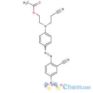 CAS No:12223-39-1 2-[N-(2-cyanoethyl)-4-[(2-cyano-4-nitrophenyl)diazenyl]anilino]ethyl<br />acetate