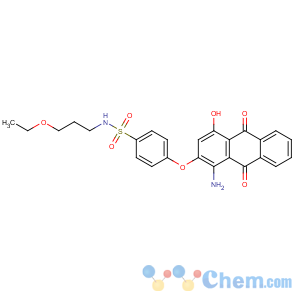 CAS No:12236-11-2 4-(1-amino-4-hydroxy-9,<br />10-dioxoanthracen-2-yl)oxy-N-(3-ethoxypropyl)benzenesulfonamide