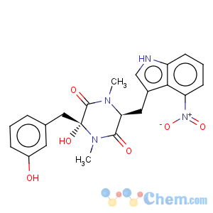 CAS No:122380-18-1 2,5-Piperazinedione,3-hydroxy-3-[(3-hydroxyphenyl)methyl]-1,4-dimethyl-6-[(4-nitro-1H-indol-3-yl)methyl]-,(3R,6S)-