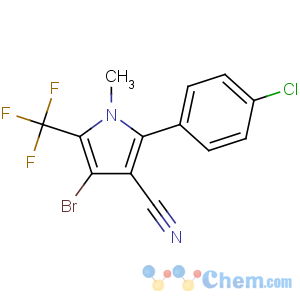 CAS No:122453-72-9 4-bromo-2-(4-chlorophenyl)-1-methyl-5-(trifluoromethyl)pyrrole-3-<br />carbonitrile