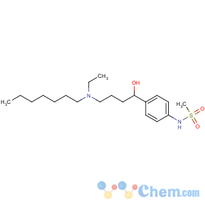 CAS No:122647-31-8 N-[4-[4-[ethyl(heptyl)amino]-1-hydroxybutyl]phenyl]methanesulfonamide