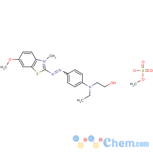 CAS No:12270-13-2 2-[N-ethyl-4-[(6-methoxy-3-methyl-1,<br />3-benzothiazol-3-ium-2-yl)diazenyl]anilino]ethanol