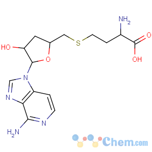 CAS No:12284-76-3 (2S)-2-amino-4-[[(2S,4R,5R)-5-(4-aminoimidazo[4,<br />5-c]pyridin-1-yl)-4-hydroxyoxolan-2-yl]methylsulfanyl]butanoic acid