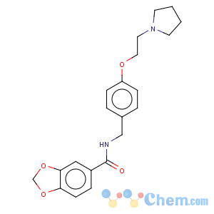 CAS No:122892-32-4 1,3-Benzodioxole-5-carboxamide,N-[[4-[2-(1-pyrrolidinyl)ethoxy]phenyl]methyl]-
