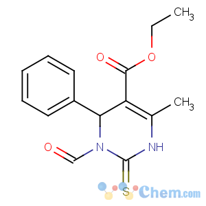CAS No:123044-10-0 5-Pyrimidinecarboxylicacid, 1-formyl-1,2,3,6-tetrahydro-4-methyl-6-phenyl-2-thioxo-, ethyl ester