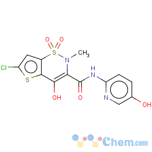CAS No:123252-96-0 2H-Thieno[2,3-e]-1,2-thiazine-3-carboxamide,6-chloro-4-hydroxy-N-(5-hydroxy-2-pyridinyl)-2-methyl-, 1,1-dioxide