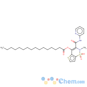 CAS No:123253-05-4 Hexadecanoic acid,2-methyl-1,1-dioxido-3-[(2-pyridinylamino)carbonyl]-2H-thieno[2,3-e]-1,2-thiazin-4-ylester