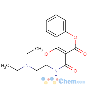 CAS No:1233-70-1 N-[2-(diethylamino)ethyl]-4-hydroxy-2-oxochromene-3-carboxamide