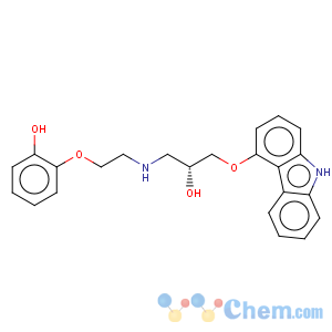 CAS No:123372-14-5 Phenol,2-[2-[[3-(9H-carbazol-4-yloxy)-2-hydroxypropyl]amino]ethoxy]-, (R)- (9CI)