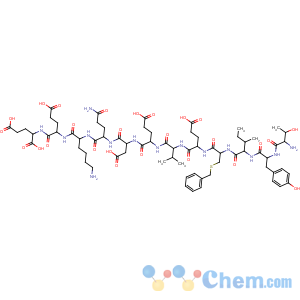 CAS No:123380-68-7 L-Glutamic acid,L-threonyl-L-tyrosyl-L-isoleucyl-S-(phenylmethyl)-L-cysteinyl-L-a-glutamyl-L-valyl-L-a-glutamyl-L-a-aspartyl-L-glutaminyl-L-lysyl-L-a-glutamyl- (9CI)