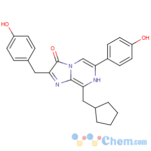 CAS No:123437-25-2 8-(cyclopentylmethyl)-6-(4-hydroxyphenyl)-2-[(4-hydroxyphenyl)methyl]-<br />7H-imidazo[1,2-a]pyrazin-3-one
